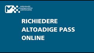 Richiedere l'Alto Adige Pass online