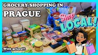 GROCERY SHOPPING IN PRAGUE // WITH PRICES // What I buy for a family of 3!