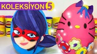 Oyuncak Dolu Oyun Hamuru Yumurta - Ladybug  Cicibici Hello Kitty Frozen Elsa | Koleksiyon 5.Bölüm