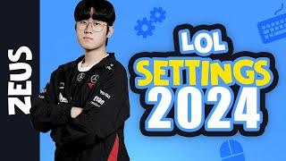 Zeus - LEAGUE OF LEGENDS SETTINGS 2024 | SENSITIVITY, KEYBINDS, VIDEO SETTINGS & EQUIPMENT