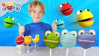 Colourful Numberblobs Apple Pie Lollipop!  Arts and Crafts 4 Kids | Learn to count | Numberblocks