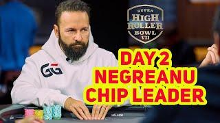 Daniel Negreanu Chip Leader! Super High Roller Bowl VII | Day 2