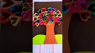 heart tree art#handycrafts #lifehacks #art #craft #youtubeshorts#shorts