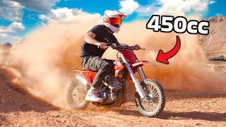 450cc SWAPPED PITBIKE TRACK TEST