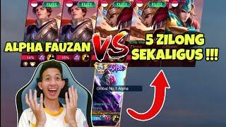 SENGIT!! ALPHA FAUZAN VS 5 ZILONG PUBLIK!!