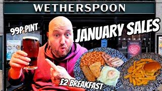 WETHERSPOONS JANUARY SALES - Featuring a £2 Breakfast and a 99p Pint !!! - HOW CAN THEY DO THIS ???