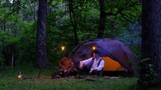 Camping Alone in Deep Wild Forest of Japan