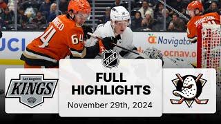 NHL Highlights | Kings vs. Ducks | November 29, 2024