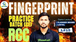 L 15 -  Flanged beams & Lintel - part 1 | RCC | Fingerprint batch #civilengineering #studyfibharat