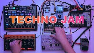 Hardware Techno Jam || Arturia Drumbrute Impact, Korg Volca FM, Behringer Crave, Behringer TD-3