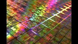 Semiconductor/Silicon Wafer Under Microscope