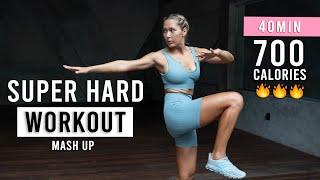 40 MIN SUPER HARD HIIT WORKOUT | Burn 700 Calories | Full Body Cardio At Home, No Repeats