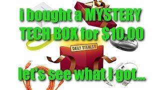unboxing of $10 MYSTERY TECH BOX from dailysteals.com - 4 items valued at $69.00