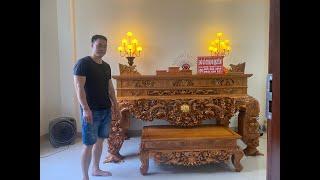Lắp đặt phòng thờ đẹp hiện đại | sập thờ | Đồ Gỗ Thành Quyên