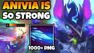 ANIVIA MID is a HIDDEN MONSTER. 1000 DAMAGE E every 3 SECONDS. Although you kill most with 1.