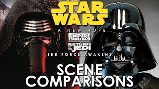 Star Wars: Force Awakens (2015) and Original Trilogy - scene comparisons