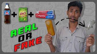 Mobile case cleaning with eno,thumbs up and toothpaste.|  real or fake | experiment went wrong 