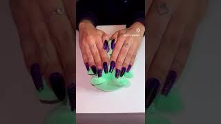 Apres nails purple and black #apresnails #nails #nailart #naildesign #apresnail