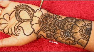 Very beautiful stylish front hand mehandi ka design | easy mehendi design | Simple wedding #mehndi