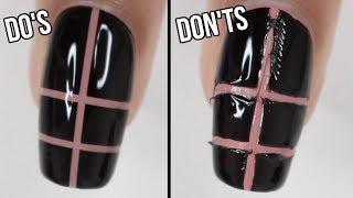 DOs & DON’Ts: striping tape nail art | how to use striping tape