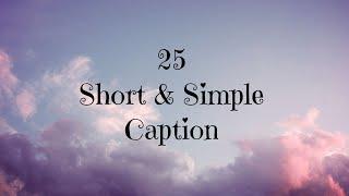 ||Caption for instagram || Caption for Profile Picture || Short and Simple ||