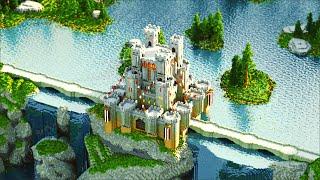 Waterfall Castle Minecraft Timelapse | 2k/60fps