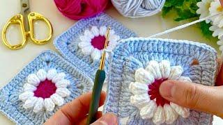 Amazing! How to crochet a granny square for beginners / Crochet blanket, bag