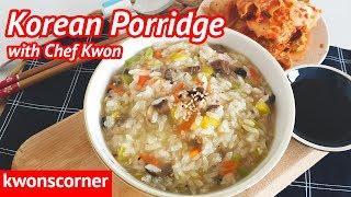 Korean Porridge: Korean Beef Juk Recipe (쇠고기죽 만들기, お粥 レシピ)