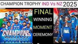 CHAMPIONS TROPHY FINAL 2025 # winning moment#presentation ceremony # IND Vs NZ 2025 #all