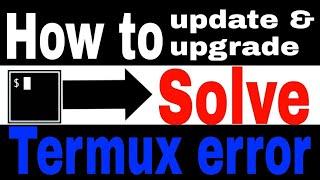 TERMUX UPDATE PROBLEM Solve  problem apt update||how to fix termux apt update error 2021