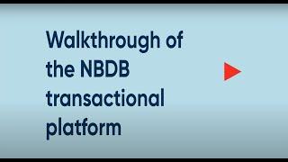 Walkthrough of the NBDB transactional platform