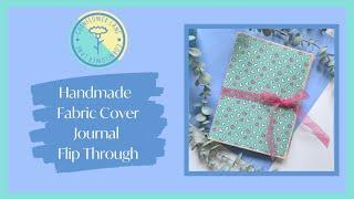 Handmade Memory Keeping Journal Flip Through | Hearts Fabric Cover | Cornflower Lane | ad