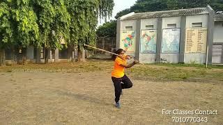 நவிஷா சிலம்பம் சுற்று | Freestyle Silambam Bo Staff | Seyon Dhamo Institute of Martial Arts