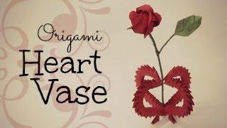 Valentine's day gift~ 3D Origami Heart Vase