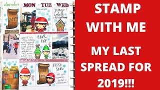 Stamp with Me // Memory Planning// Last Spread for 2019!!!  // The Sassy Club Stamps