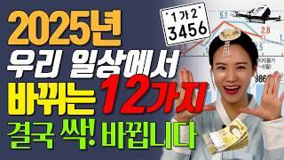 2025년부터 달라지는 12가지 총정리! 최저임금, 공공와이파이, 디지털화폐, 주민등록증, 숙취해소제 등 싹 다 바뀝니다