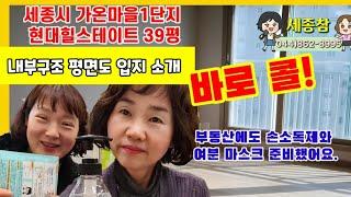 174.세종시 가온마을1단지 현대힐스테이트 2차 전용101, 39평 내부구조 평면도 입지 소개영상입니다.