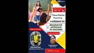 WEBINAR ON IMAGINATIVE APPROACH TO TEACHING | MONTESSORI TEACHER COURSE DIPLOMA EDUCATION CLASS 2022