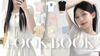 [룩북]여름 haul🫧원피스,블라우스,여름니트,티셔츠,가디건 데일리룩|리브어리,마가린핑거스,시티브리즈,르누이,아티드,레이브,르시르주,파르티멘토우먼