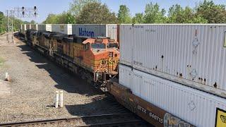 RARE!  TRAINS PASSING At 4 Way Railroad Diamonds Under Me! COAL TRAINS & Auto Racks Trains With DPUs