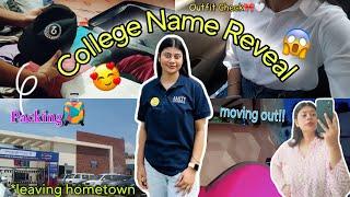 ‍PACKING to MOVE OUT | COLLAGE name REVEAL | (packing, visiting collage, leaving hometown)