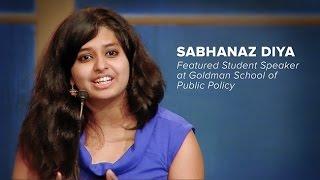 Sabhanaz Diya Featured Student Speaker -- Goldman School of Public Policy Board Dinner March 2017