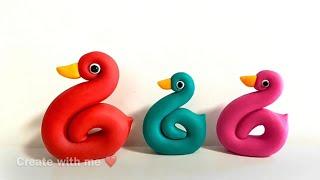 ️ Clay art - how to make cute duck/ duckies / model craft tutorial. DIY