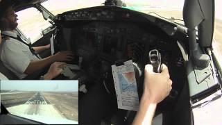 Boeing 737-800 Approach to Tenerife Sur - cockpit cameras