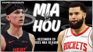 Miami Heat vs Houston Rockets Full Game Highlights | Dec 29 | 2025 NBA Season