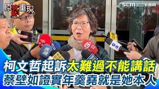 柯文哲起訴太難過！蔡壁如：真的非常想他 證實被叫「年羹堯」是柯多年習慣痛批檢方狂問「年羹堯」替柯人設 曝辭職下一步想回到民眾黨｜94要賺錢