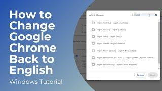 How to Change Google Chrome Language Back to English