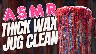 ASMR Satisfying Thick Wax Jug Clean | Oddly Satisfying Wax Scraping