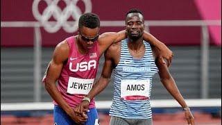 No hard feelings: Amos and Jewett tangle, finish together