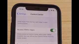 iPhone 11 Pro: How to Enable / Disable Control Center Access Within Apps